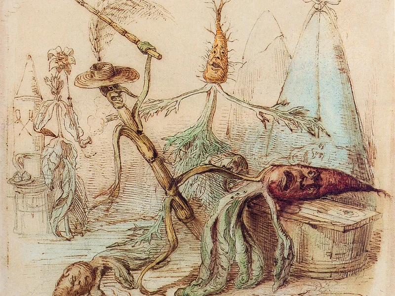 1803-Jean - Ignace - Isidore Gérard - Grandville, Combattimento tra due raffinati